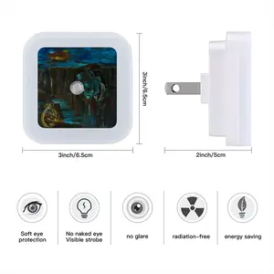 Blue (The Mess) Sensor Night Light (Square)