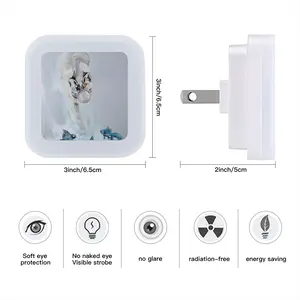 Cat With Fish Sensor Night Light (Square)