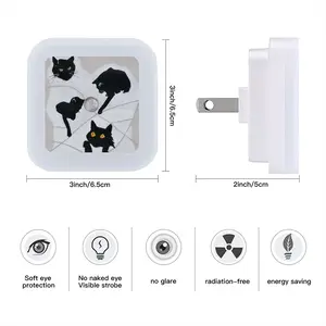 Cats With Thread Sensor Night Light (Square)