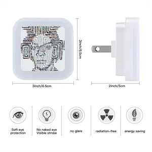 Basquiat A Unique Talent And Personality Sensor Night Light (Square)