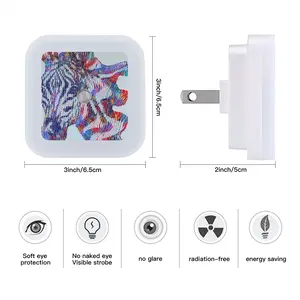 The Colorful Zebra Sensor Night Light (Square)