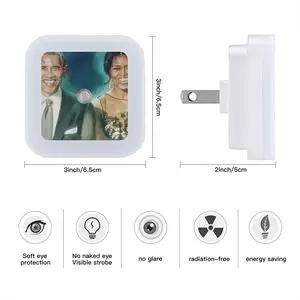 Barack & Michelle Obama Sensor Night Light (Square)