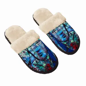 Men Black Widow In The Garden Of Eden Fuzzy Slippers