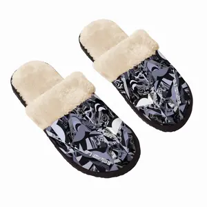 Men News Shinbun (Newspaper) Fuzzy Slippers