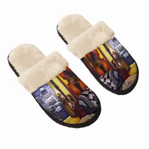 Men Old Jerusalem Sanset Fuzzy Slippers