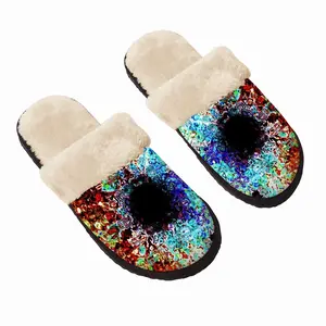 Men Matrix Flower Fuzzy Slippers