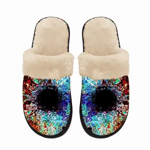 Men Matrix Flower Fuzzy Slippers