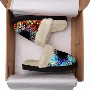 Men Matrix Flower Fuzzy Slippers