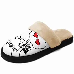 Men Thinking Of Love Fuzzy Slippers