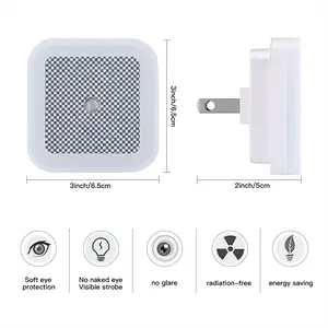 Black-And-White Sensor Night Light (Square)