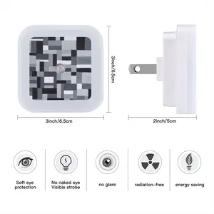 Black-Gray Sensor Night Light (Square)