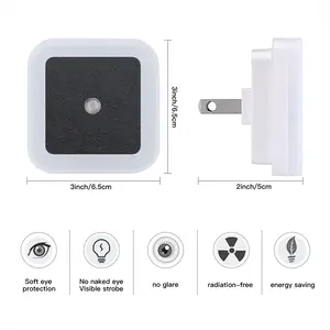 Black Ii Sensor Night Light (Square)