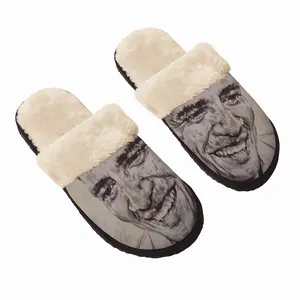 Men President Barack Obama Fuzzy Slippers