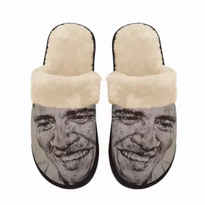 Men President Barack Obama Fuzzy Slippers