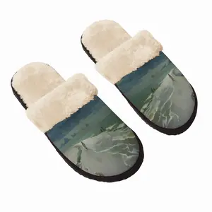 Men Storm By The Sea Fuzzy Slippers