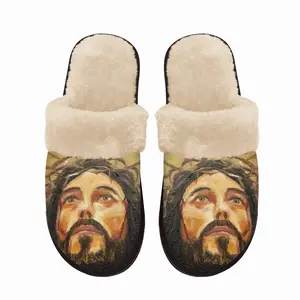 Men King Of Kings Fuzzy Slippers