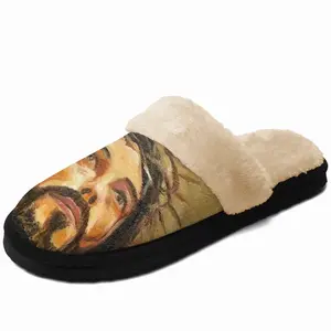 Men King Of Kings Fuzzy Slippers