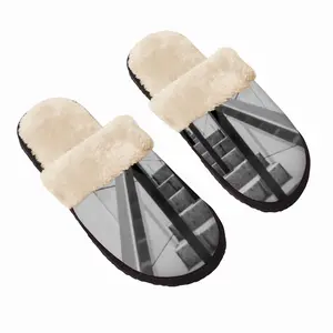 Men Architecture Fuzzy Slippers