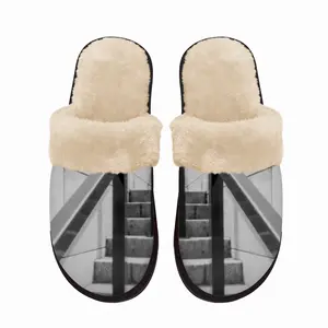 Men Architecture Fuzzy Slippers