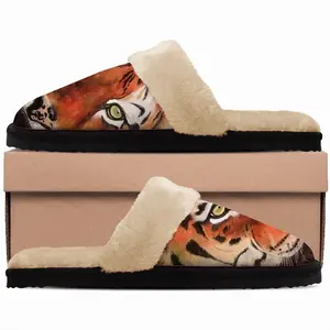 Men Eyes Of The Tiger Fuzzy Slippers