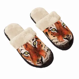 Men Eyes Of The Tiger Fuzzy Slippers