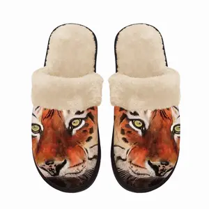 Men Eyes Of The Tiger Fuzzy Slippers