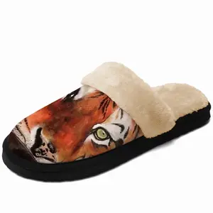 Men Eyes Of The Tiger Fuzzy Slippers