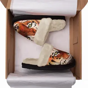 Men Eyes Of The Tiger Fuzzy Slippers