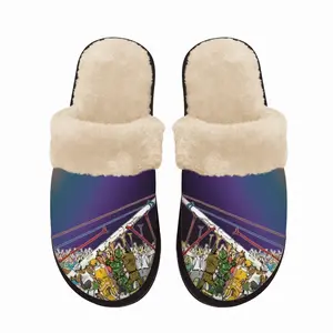 Men Let Peace Reign Fuzzy Slippers