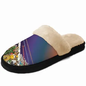 Men Let Peace Reign Fuzzy Slippers