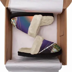 Men Let Peace Reign Fuzzy Slippers