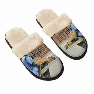 Men Daily Toils For Timber Fuzzy Slippers