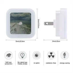 Storm By The Sea Sensor Night Light (Square)