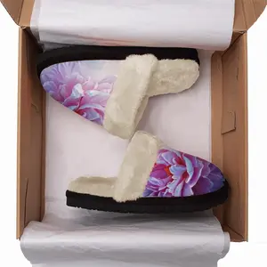 Men Mesmerizing Peony Fuzzy Slippers