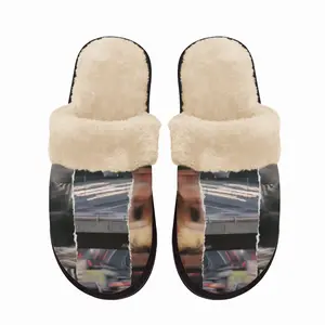 Men World Conductor Fuzzy Slippers