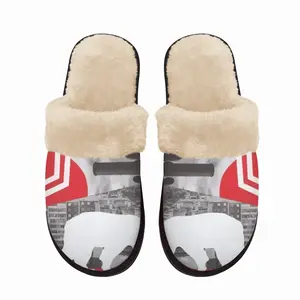 Men Wwf Polar Bear Fuzzy Slippers