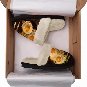 Men Fried Eggs Modern Fuzzy Slippers