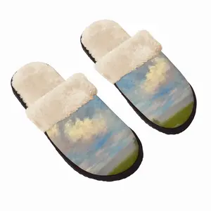 Men Countryside Landscape Fuzzy Slippers