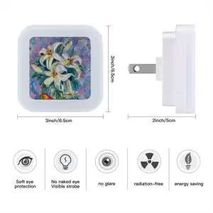 Lilies Sensor Night Light (Square)