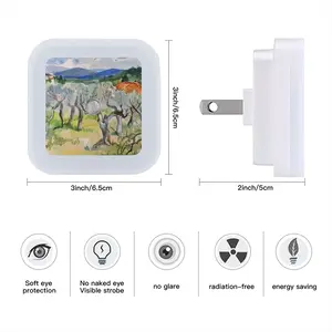 Olive Trees Sensor Night Light (Square)