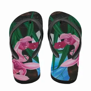 Men Spirit Of Cymbidium Flip Flop Slippers