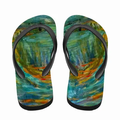 Men Remolino Del Tiempo Flip Flop Slippers