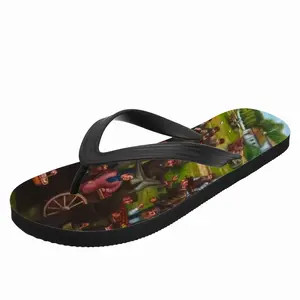 Men Jewish Market In The Shtetl Flip Flop Slippers