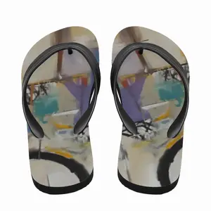 Men White Asparagus Flip Flop Slippers