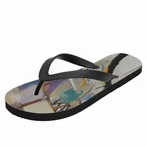 Men White Asparagus Flip Flop Slippers