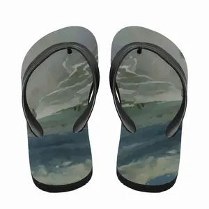 Men Storm By The Sea Flip Flop Slippers