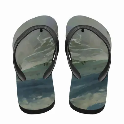 Men Storm By The Sea Flip Flop Slippers