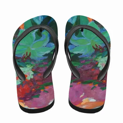 Men A Large Bouquet With Lilies Flip Flop Slippers