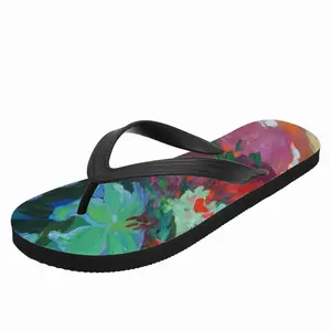 Men A Large Bouquet With Lilies Flip Flop Slippers