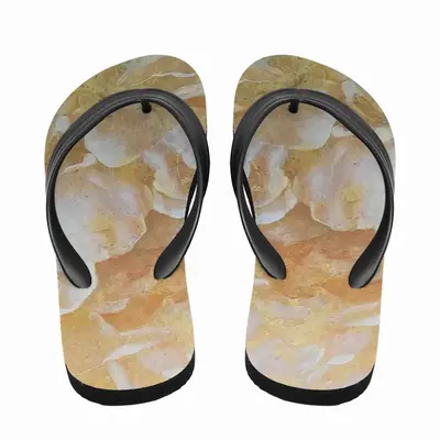 Men Gold Flower Flip Flop Slippers